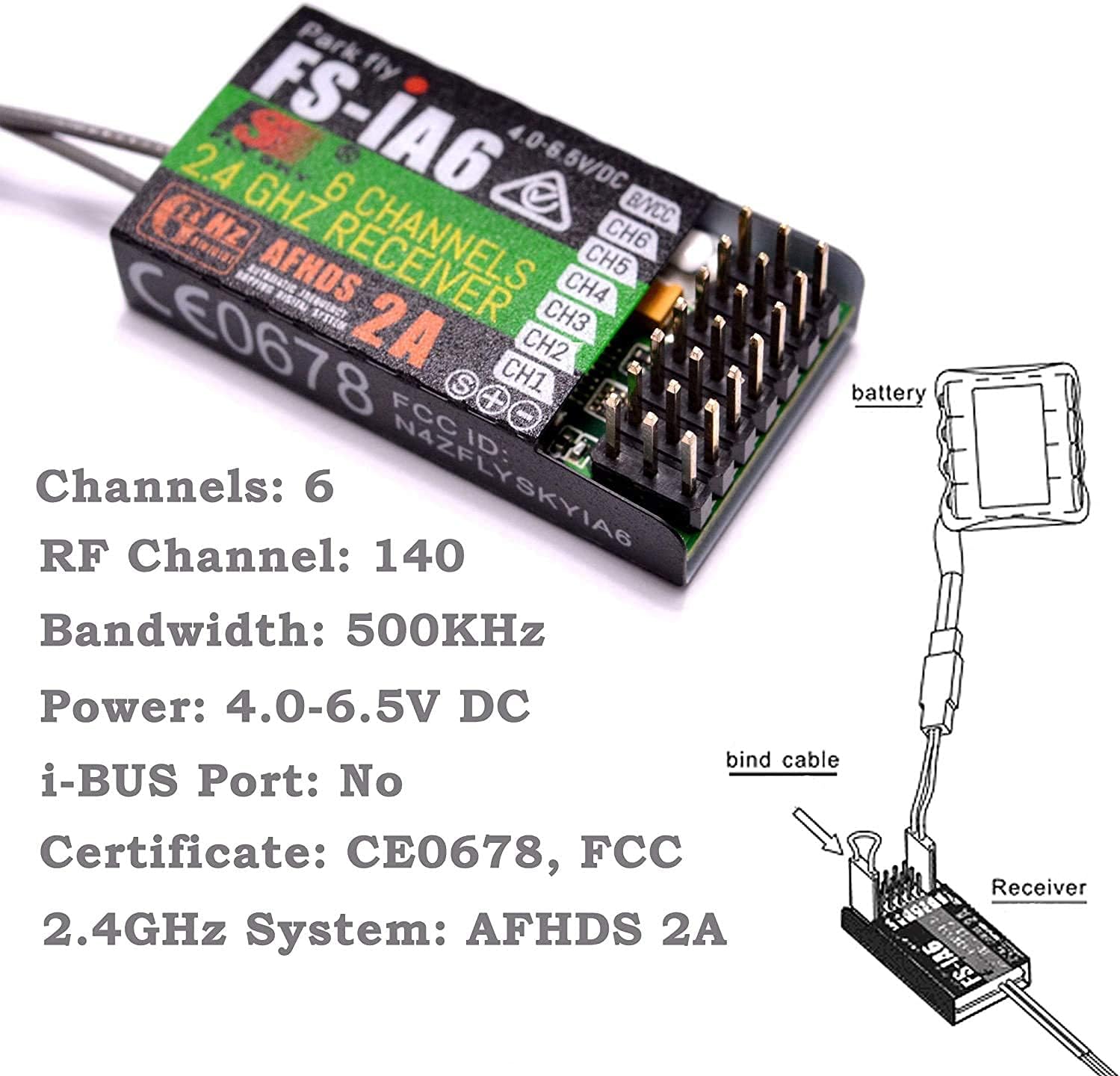Receptor Turnigy IA6 6CH Receptor Afhds 2A De 2,4 Gb